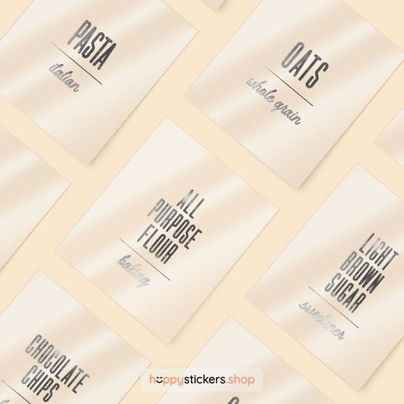 36 Labels • Gollder Minimalist Pantry for Kitchen Storage • Organization Labels - Picture 13 of 17